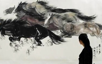 中国当代画马名家迎马年精品画展在京举行